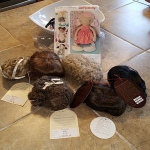 3 for $20Doll pattern and NWT doll hair